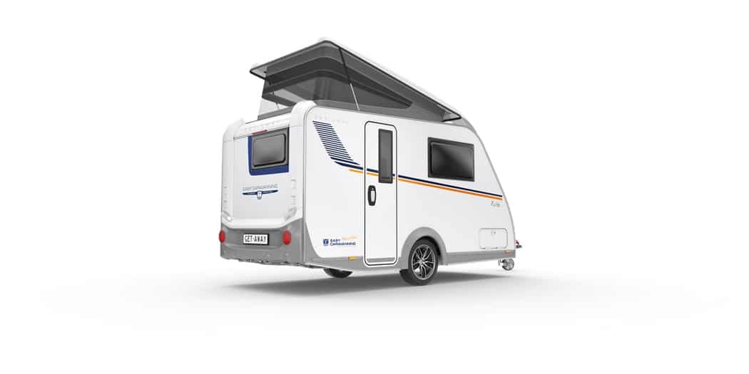 Easy Caravanning GetAway_zijaanzicht met hefdak open