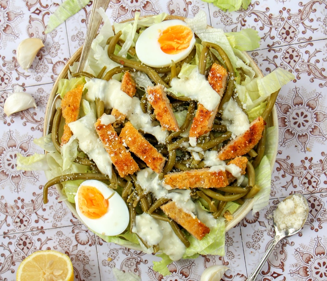 Vega makkelijk_Koken op de camping_Caesar salade